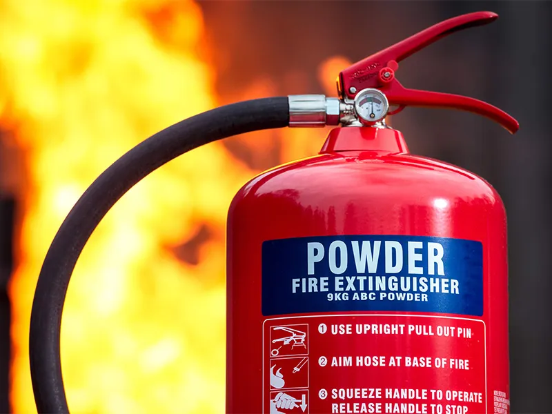 Selection of dry powder fire extinguishers Selection of dry powder fire extinguishers